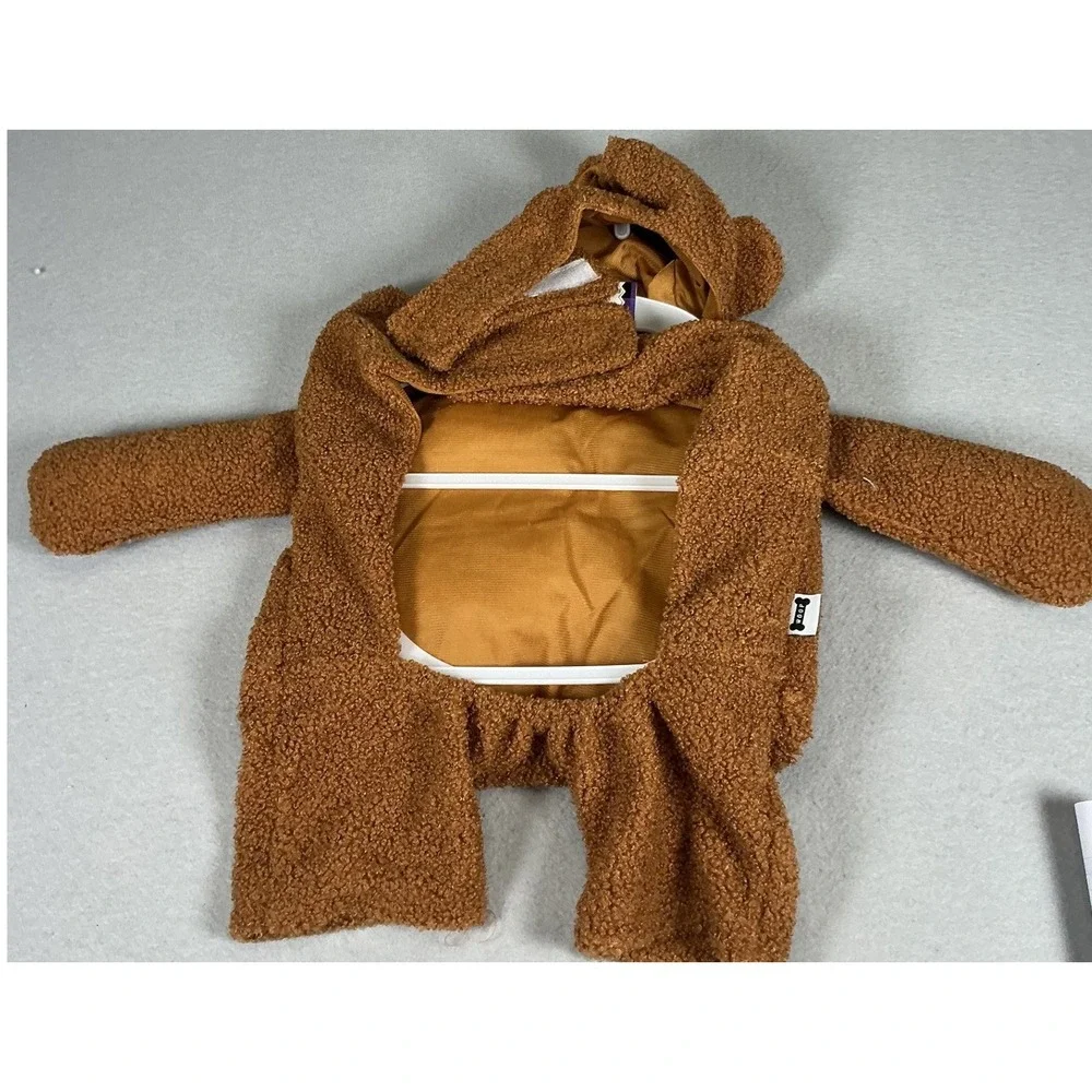 Woof Brown Teddy Bear Dog Costume Size Large Plush Halloween Pet Outfit NWT